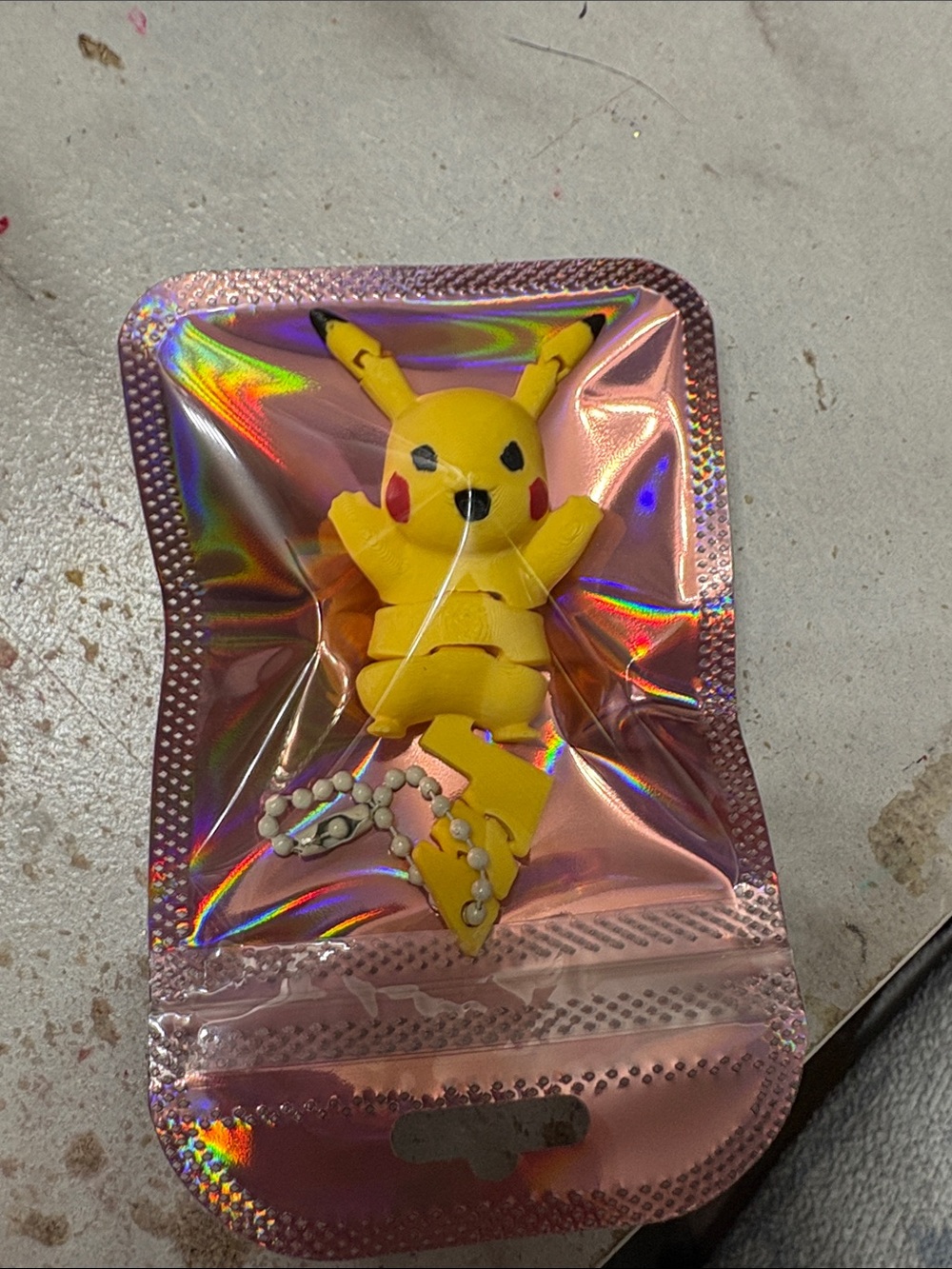 Yellow Pikachu Figure Keychain - Kids Toys